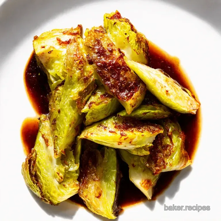 Roasted Cabbage Wedges with Balsamic Glaze