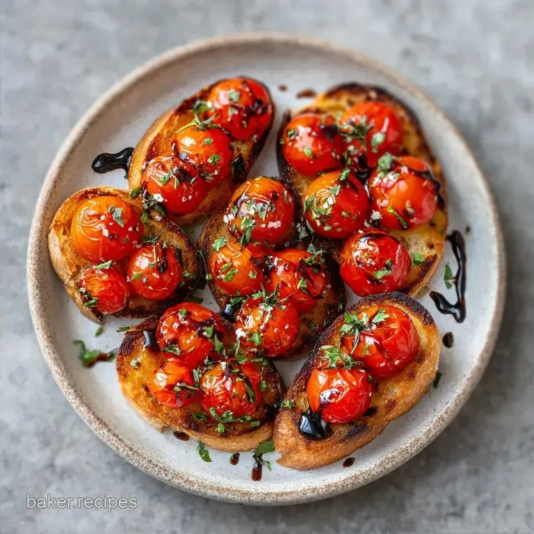 Roasted Cherry Tomato Crostini: Crispy and Jammy