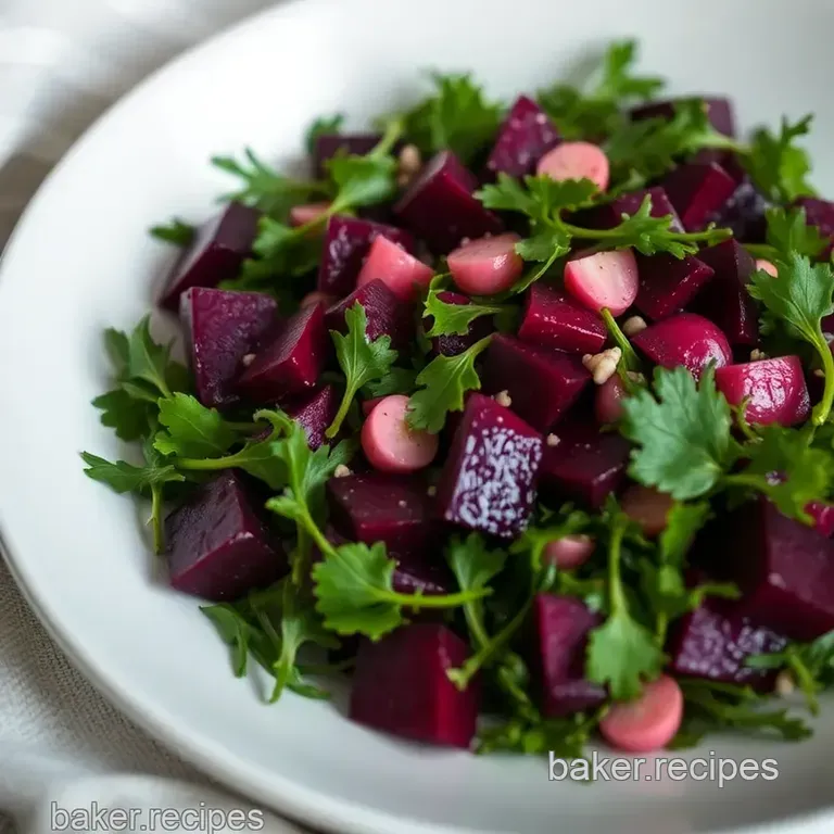 Rocket & Roasted Beetroot Rendezvous: a Modern Arugula Salad presentation