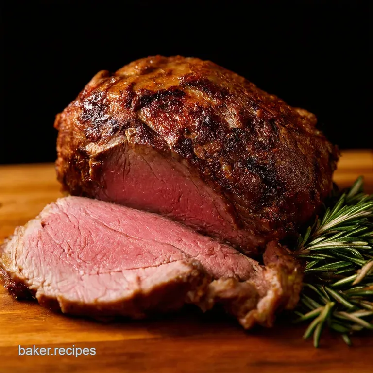 Rosemary Garlic Roasted Leg of Lamb presentation