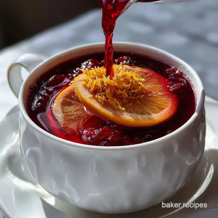 Christmas Punch: Ruby Red Spiced Cranberry Recipe presentation