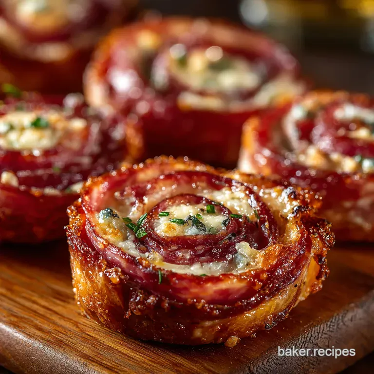 Salami Cream Cheese Pinwheel Bites presentation