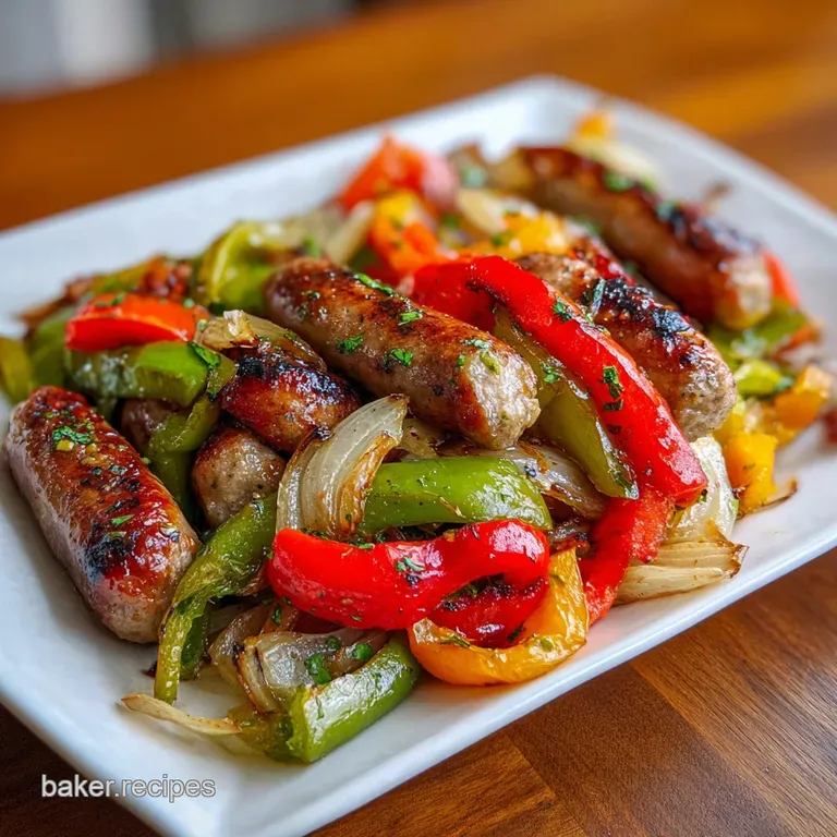 Sausage and pepper mixture overflowing crusty roll. Steam rises from the juicy filling, hinting at a flavorful meal.