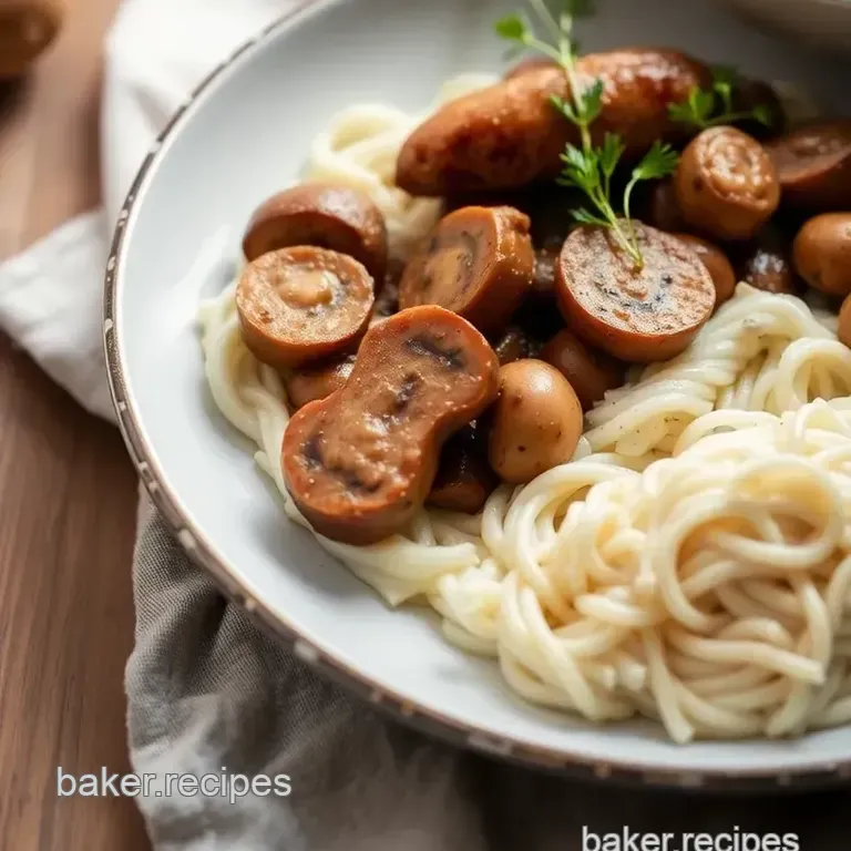 Sautéed Sausage and Mushroom Risotto presentation