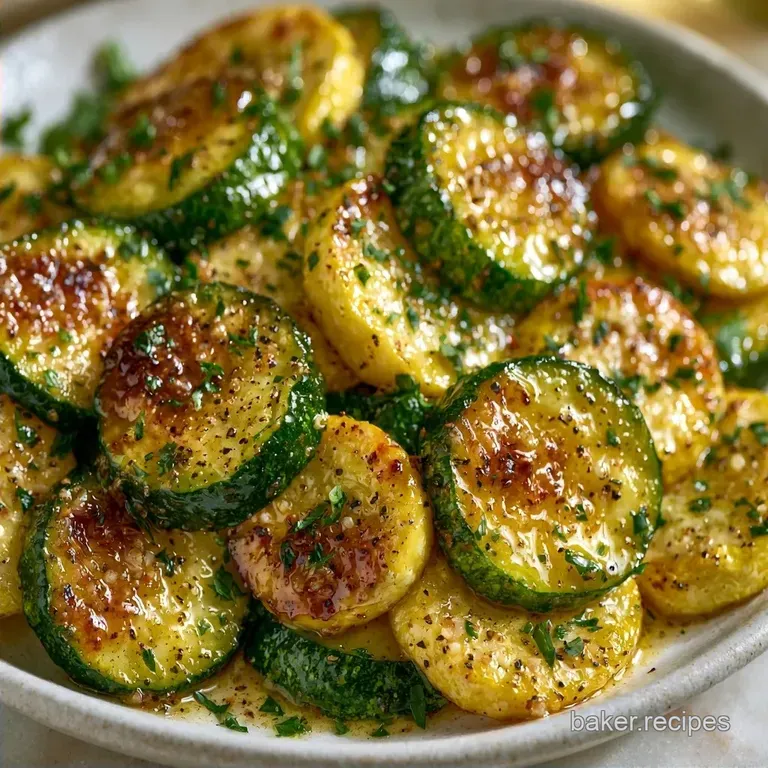 Saut&eacute;ed Zucchini Squash with Garlic and Butter