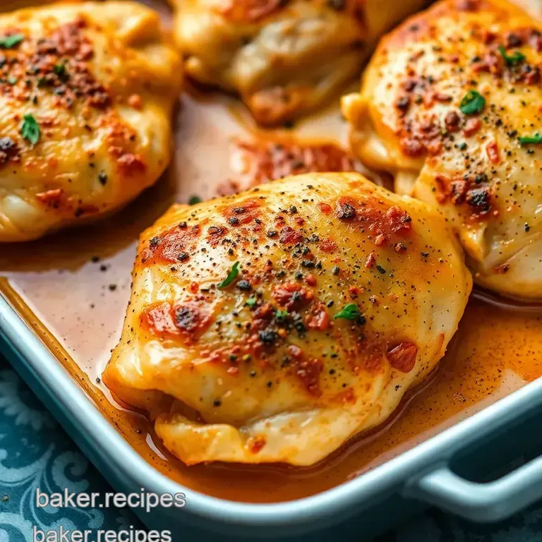 Savory Baked Bone-In Chicken Breasts with Herb Butter presentation