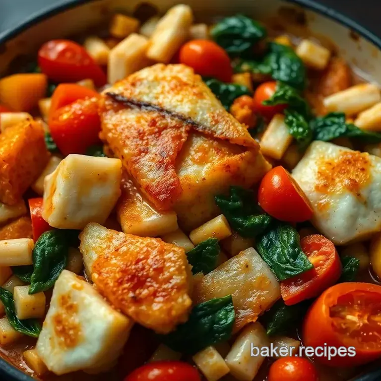 Savory Baked Saltfish with Vegetables