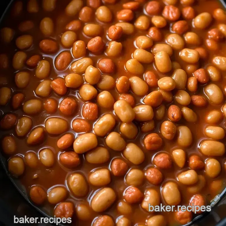 Savory Crock Pot Pinto Beans presentation