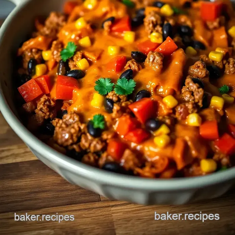 Savory Mexican Casserole Delight presentation