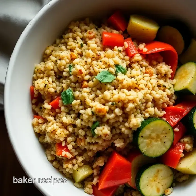 Savory Quinoa & Roasted Vegetable Bowl presentation