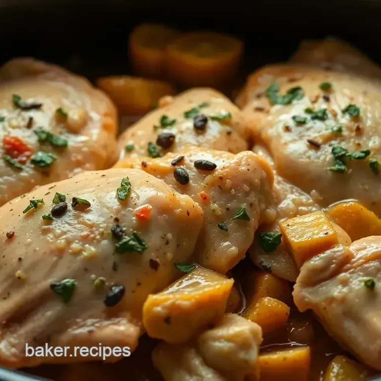 Savory Slow Cooker Chicken Breast with Herbs and Lemon