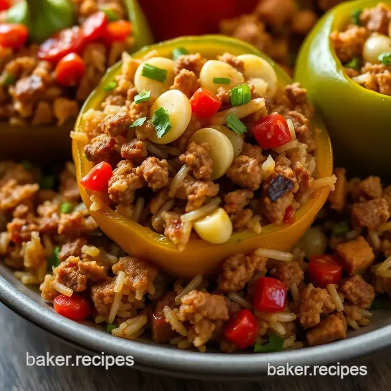 Savory Stuffed Bell Peppers: a Family Favourite presentation