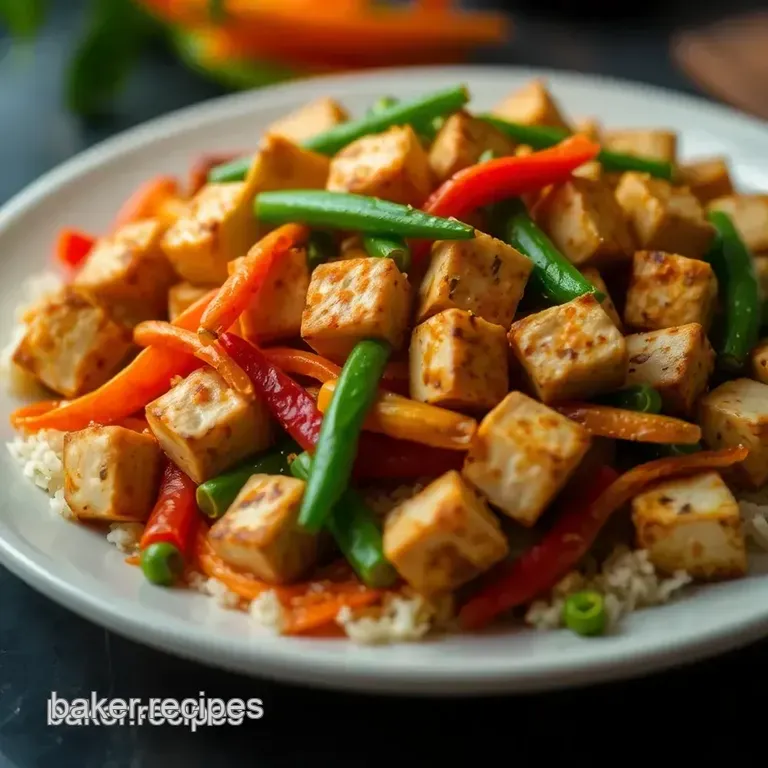 Savory Tofu Stir Fry: a Quick & Flavorful Delight presentation