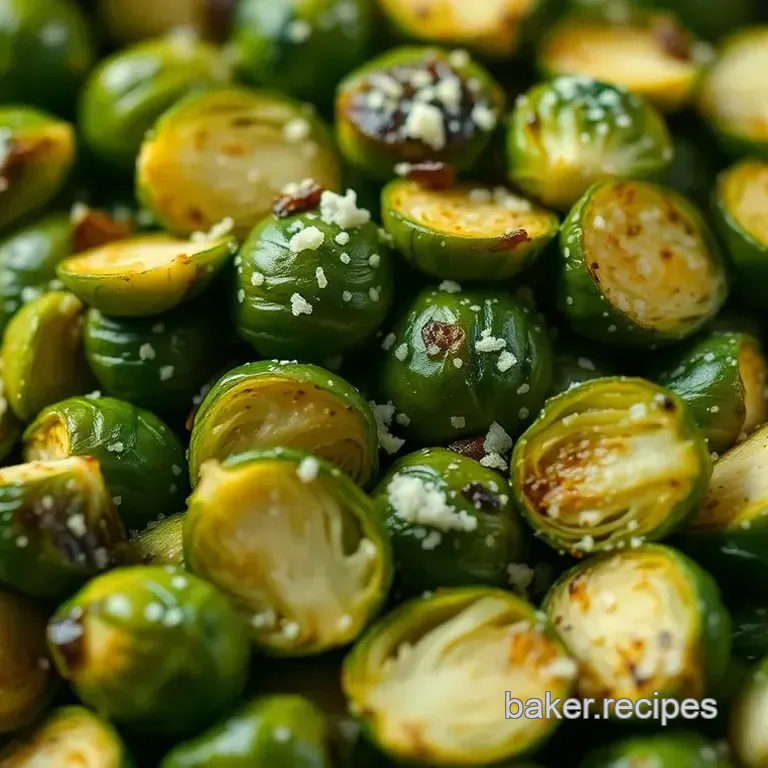 Savoury Roasted Brussels Sprouts with Garlic and Parmesan
