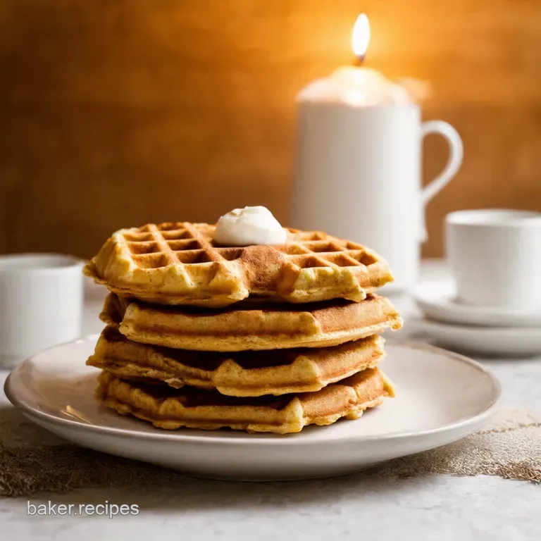 Seriously Fluffy Whole Wheat Waffles presentation