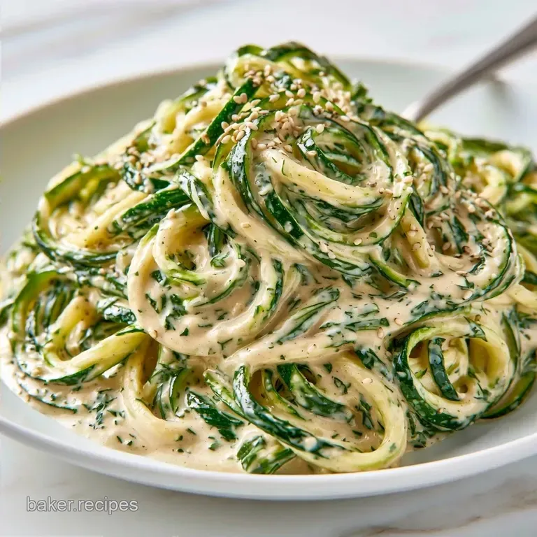 Healthy Cold Sesame Zucchini Noodles