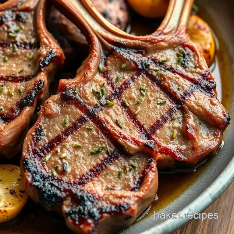 Shear Perfection - Grilled Lamb Chops with Mint Chimichurri presentation