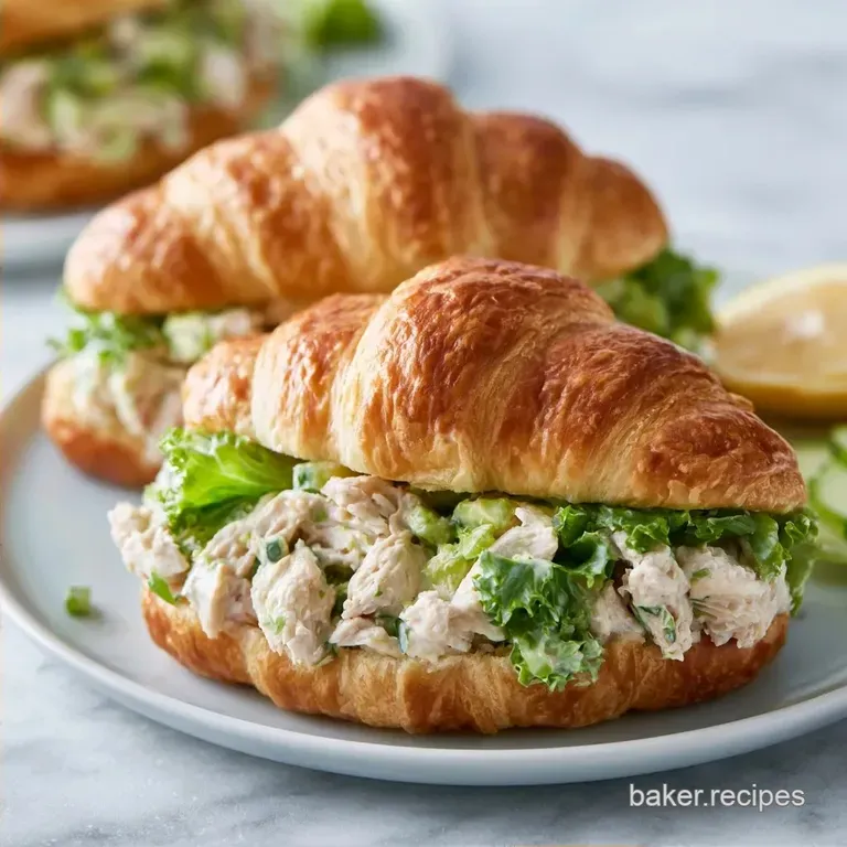 Shredded Chicken Salad Croissants: Creamy and Fresh