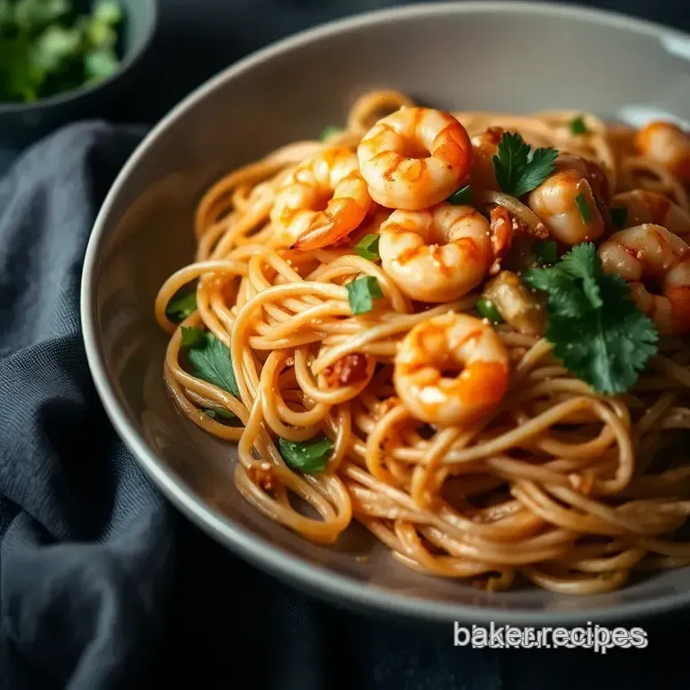 Shrimp Pad Thai: Restaurant Quality Kitchen Easy! presentation