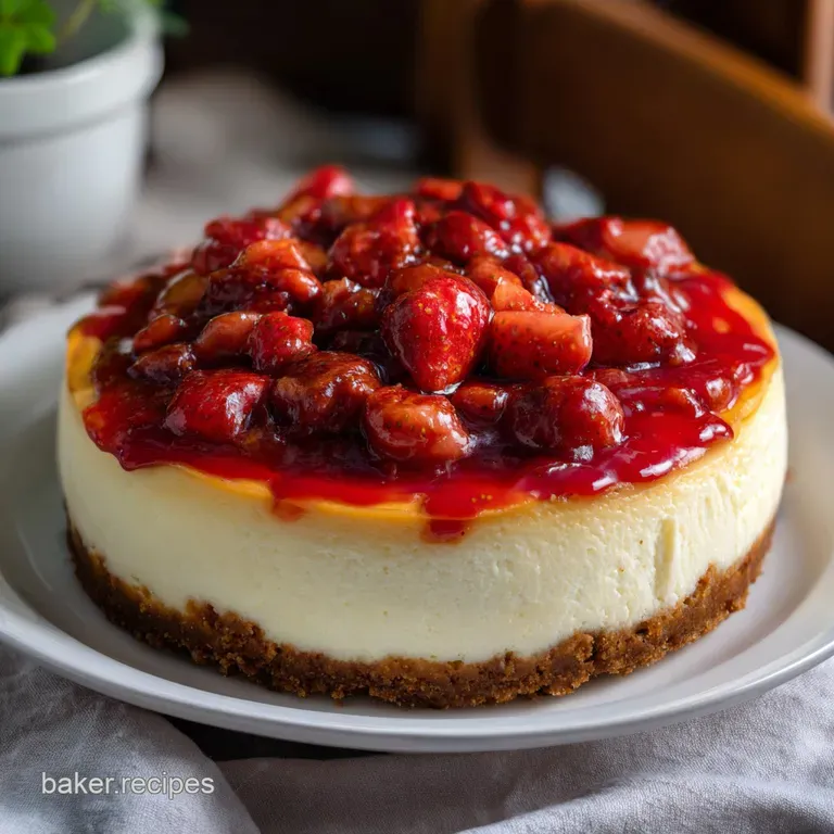 Strawberry Cheesecake: Silky Baked Perfection presentation