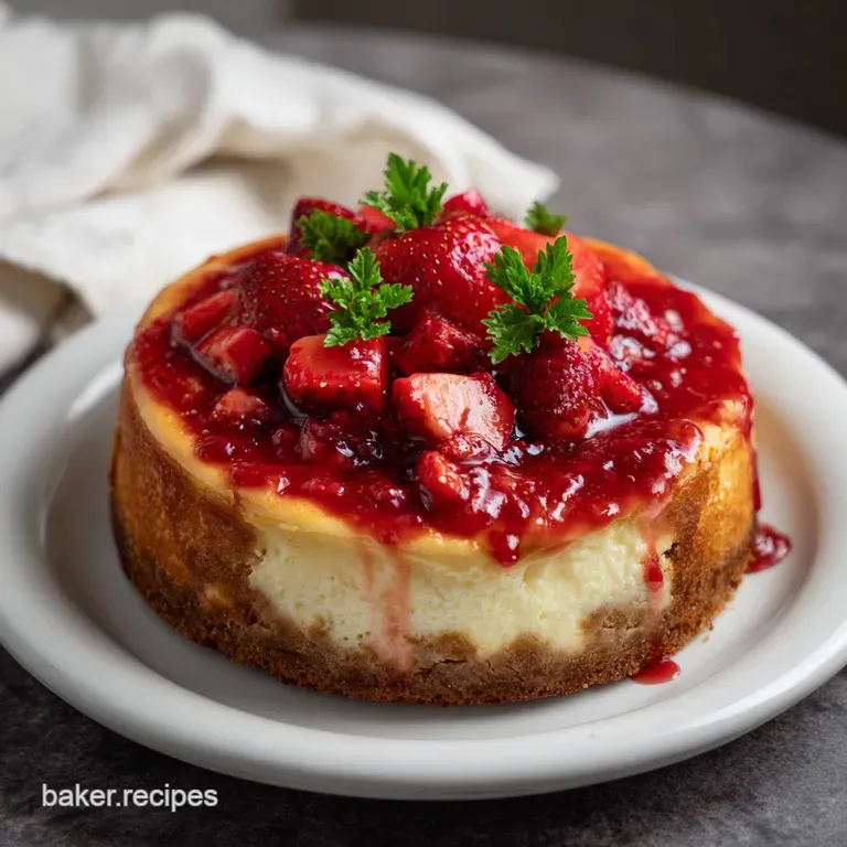 Strawberry Cheesecake: Silky Baked Perfection