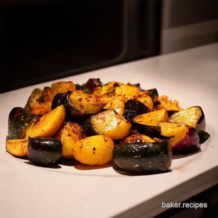 Simply Scrumptious Oven Roasted Vegetables presentation