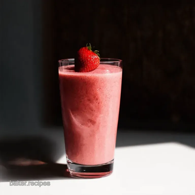 Simply Strawberry Smoothie Sunshine in a Glass presentation