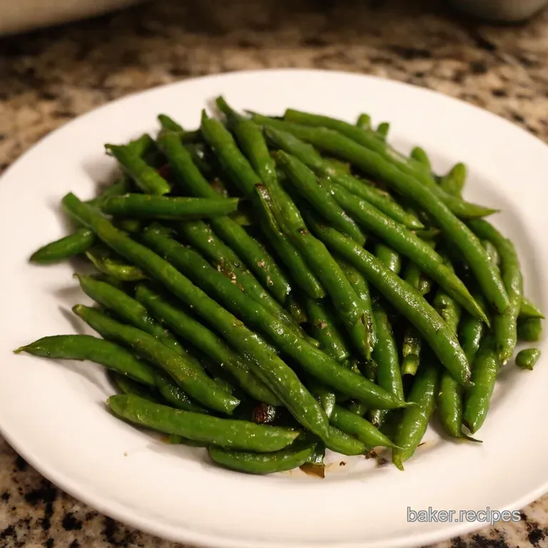 Sizzling Saut&eacute;ed Green Beans presentation