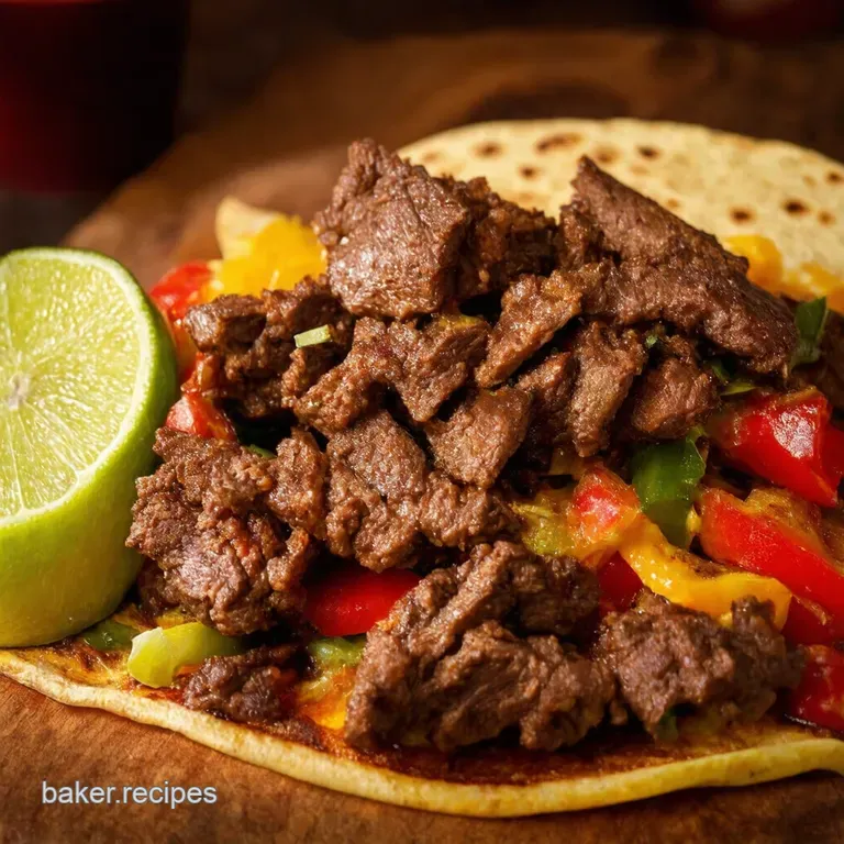 Sizzling Skillet Beef Fajitas Fiesta on a Plate