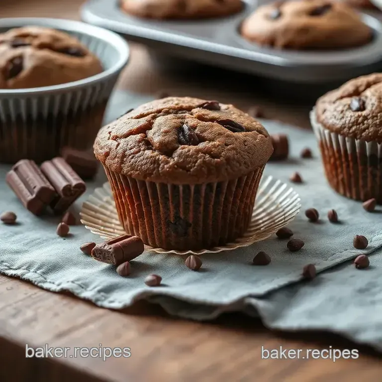Bake Whole Wheat Muffins with Double Chocolate presentation