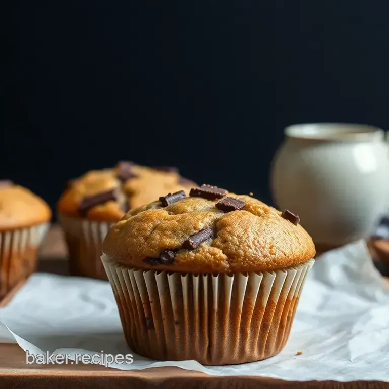 Bake Whole Wheat Muffins with Double Chocolate