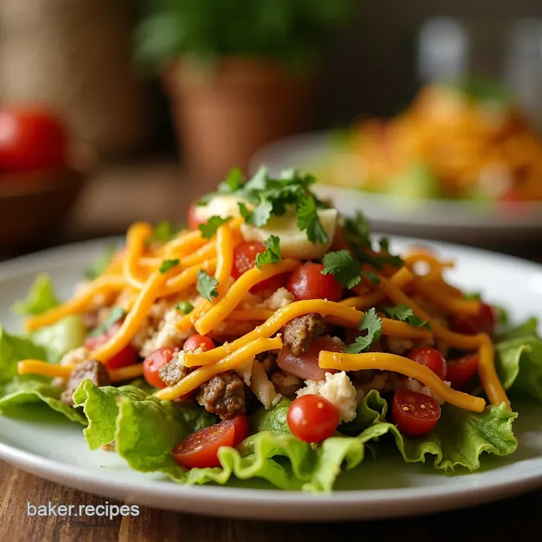 Skinny Fiesta Taco Salad presentation