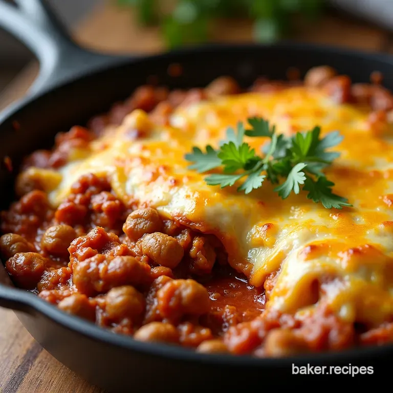 Sloppy Joe Casserole From Skillet to Casserole Dish