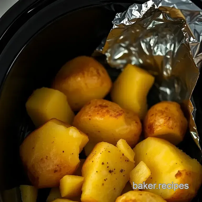Slow-Cooked Perfection: Easy Crock Pot Baked Potatoes presentation