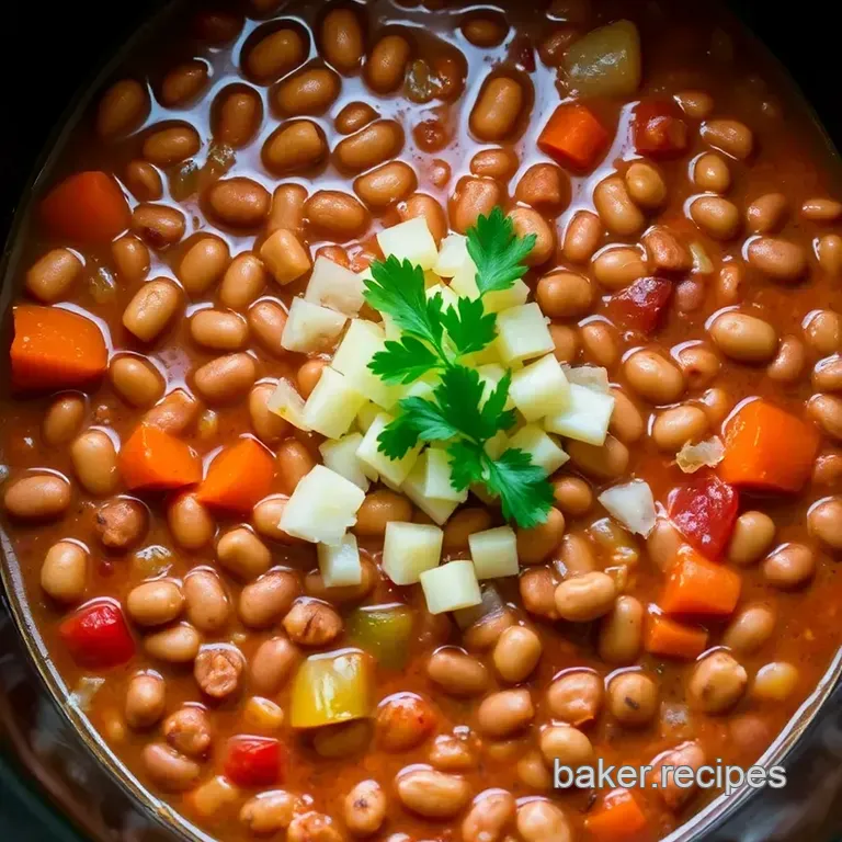 Slow-Cooked Pinto Bean Delight presentation