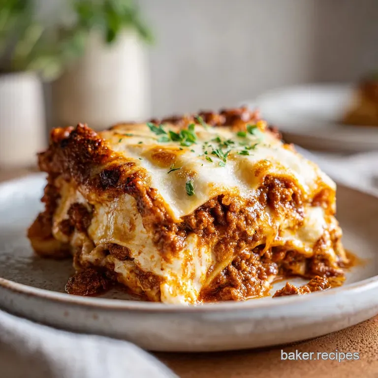 Crockpot Lasagna: Beef and Ricotta Layers