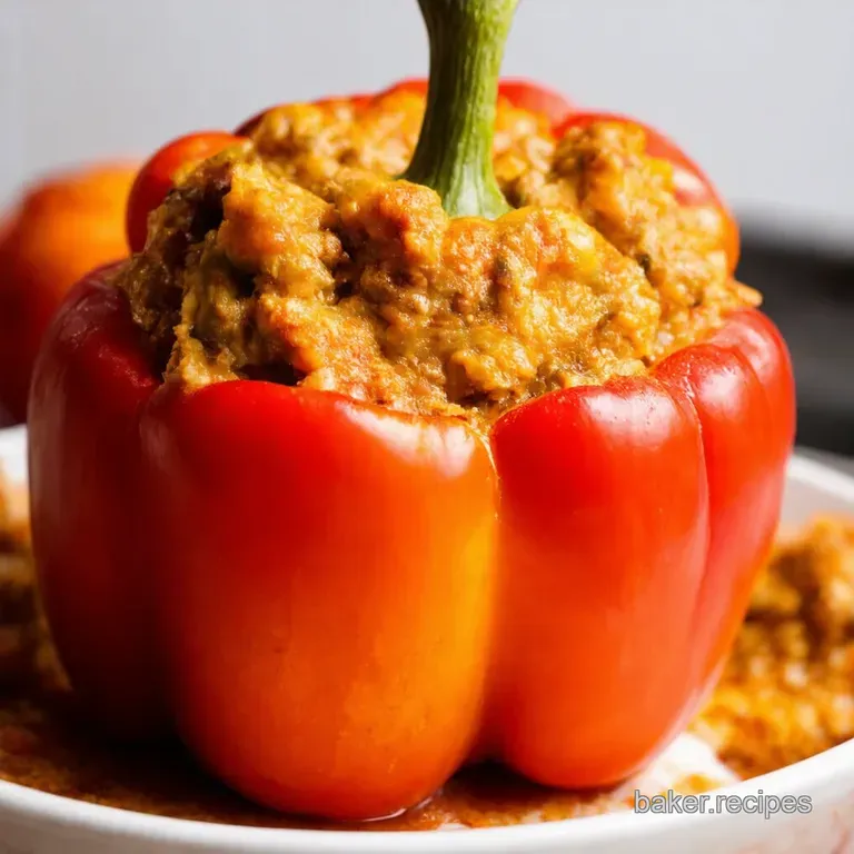 Slow Cooker Stuffed Peppers Effortless Comfort Food presentation