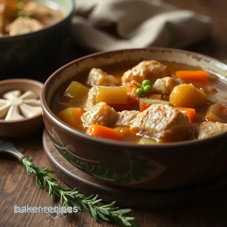 Slow Simmered Chicken Bone Broth Magic presentation