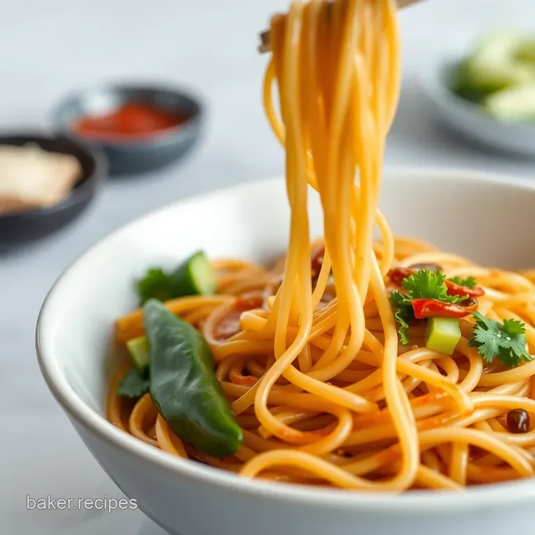 Slurp-Worthy Sichuan Dan Dan Noodles presentation