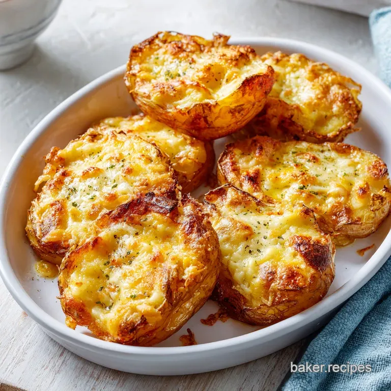 Smashed Roasted Cheesy Potatoes: Ultra-Crispy