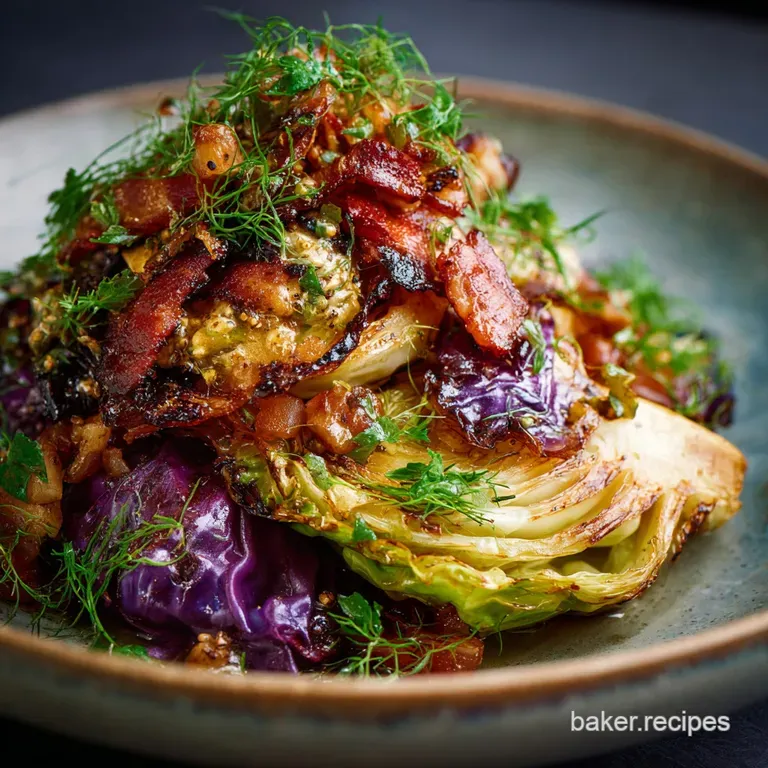 The Great British Braise Smoky Bacon and Mustard Cabbage presentation