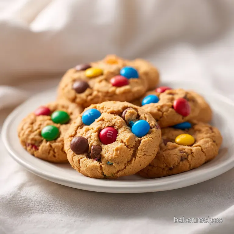 Golden-brown oat cookies stacked neatly on a white ceramic plate with a glass of cold milk in the background.
