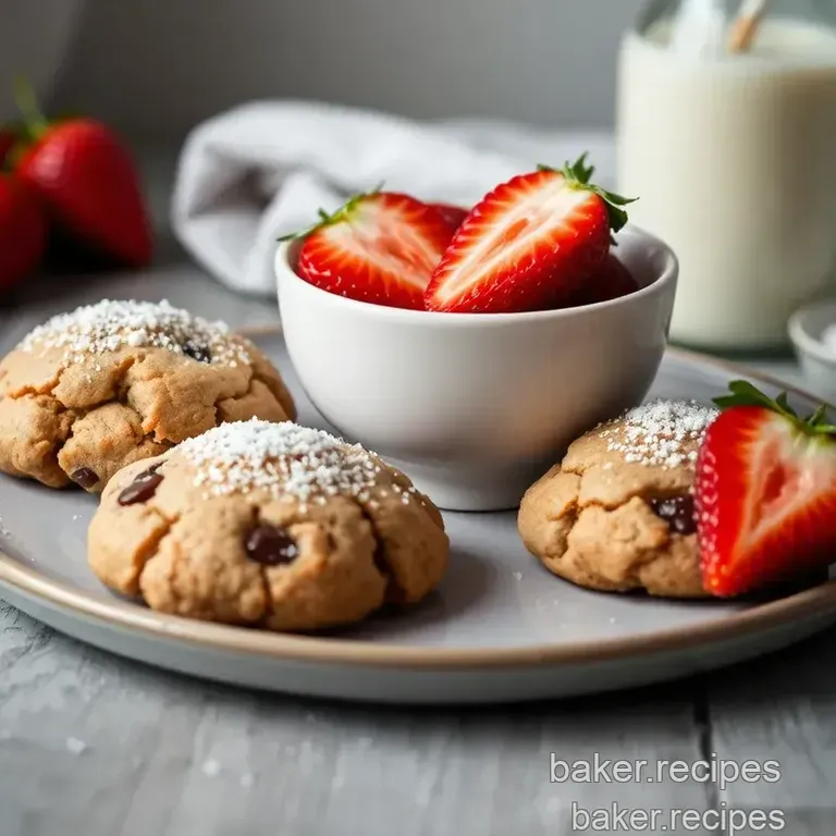 Strawberry Bliss Cookies with Chocolate Drizzle presentation