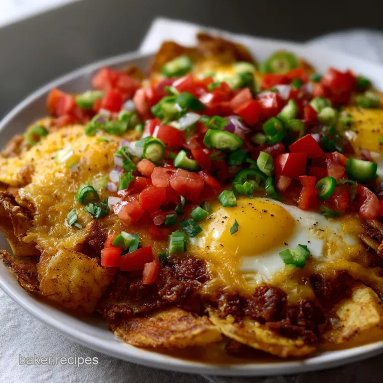 Breakfast Nachos with Crispy Potatoes