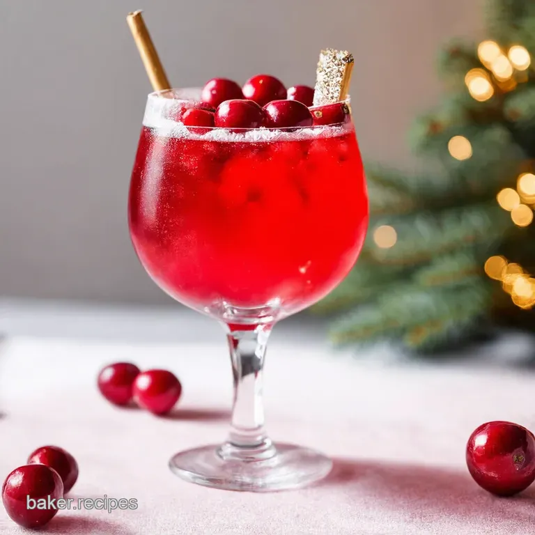Sparkling Cranberry St Germain Cocktail
