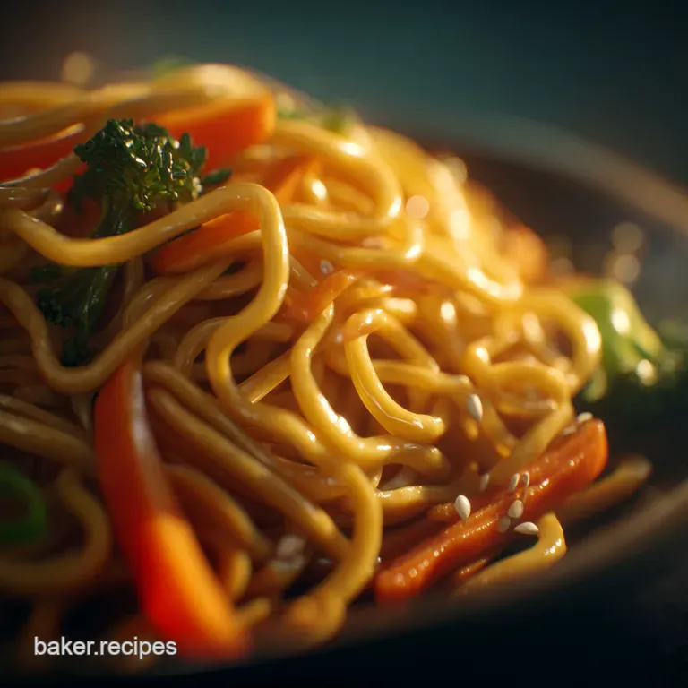 Speedy Chicken Chow Mein presentation