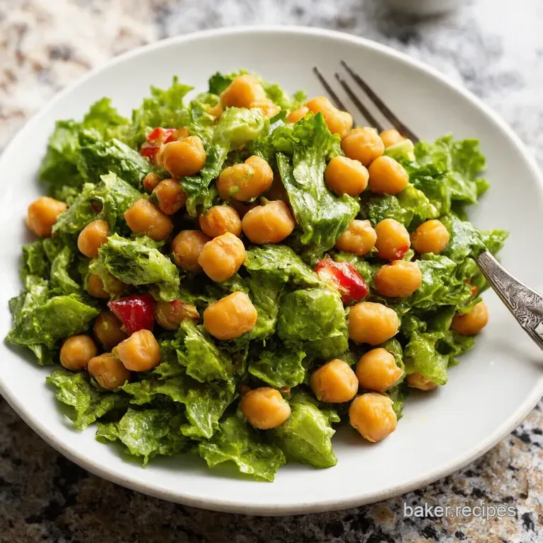 Speedy Mediterranean Chickpea Salad presentation