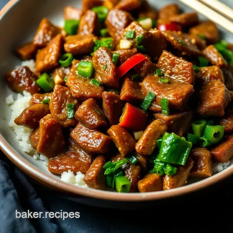 Speedy Sesame Beef Stir-Fry presentation