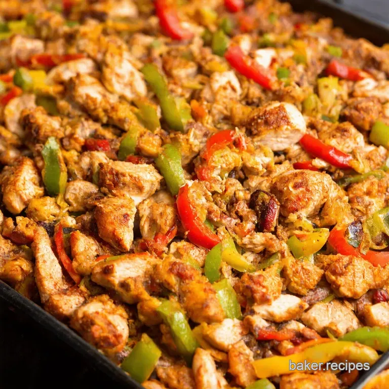 Speedy Sheet Pan Chicken Fajitas Fiesta on a Flatbread presentation