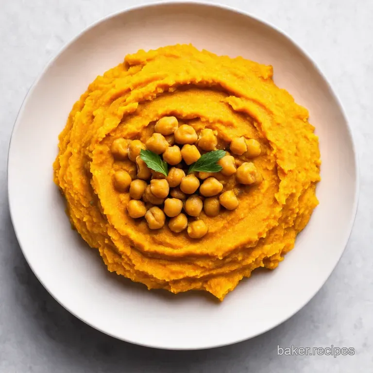 Spiced Chickpea Sweet Potato Sausage Mash